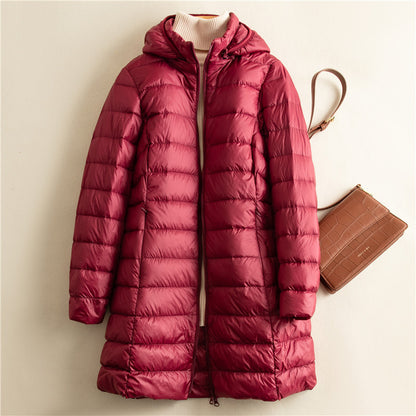 Detachable Hat Light Thin Down Jacket Women