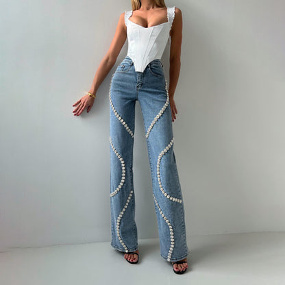 Loose Straight Leg Jeans And Fashionable Casual Pants