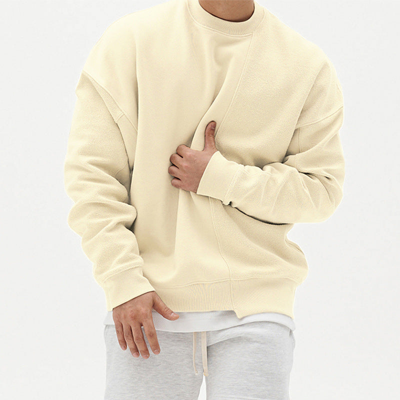 Pullover Round Neck Sweater Loose Men Clothes