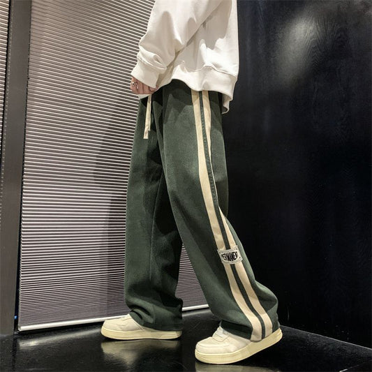 Men's Pants Autumn New Straight Loose Wide Leg Leisure Sports Pants