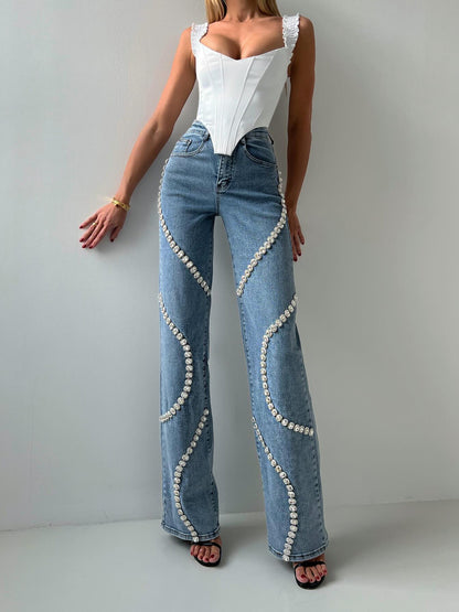 Loose Straight Leg Jeans And Fashionable Casual Pants